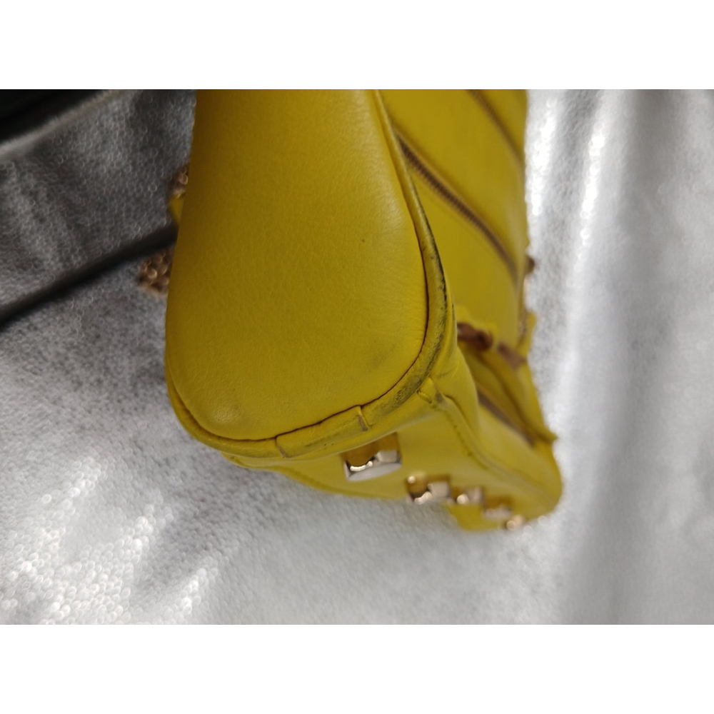 Rebecca Minkoff Yellow Leather Crossbody Bag Purse Zipper - Picture 16 of 16